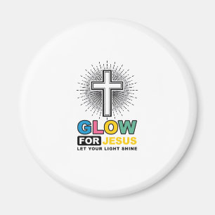 Gloei Voor Jezus Christelijk Kruis Licht Shirt Ont Magneet