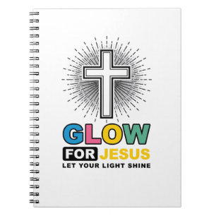 Gloei Voor Jezus Christelijk Kruis Licht Shirt Ont Notitieboek