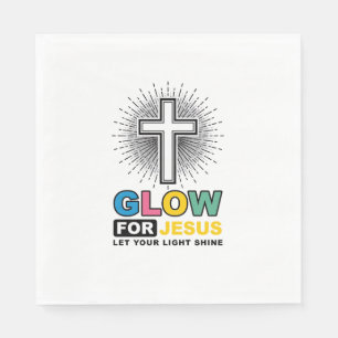 Gloei Voor Jezus Christelijk Kruis Licht Shirt Ont Servet