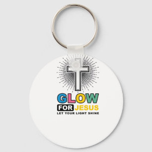 Gloei Voor Jezus Christelijk Kruis Licht Shirt Ont Sleutelhanger