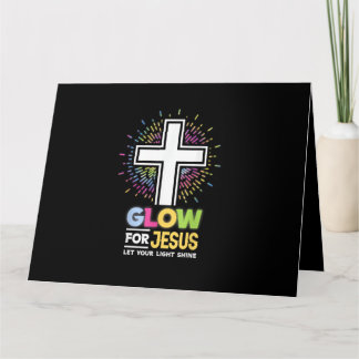 Gloei voor Jezus Christelijk Kruis T-shirt Jezus C Kaart