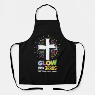 Gloei voor Jezus Christelijk Kruis T-shirt Jezus C Schort
