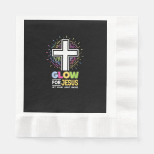 Gloei voor Jezus Christelijk Kruis T-shirt Jezus C Servet
