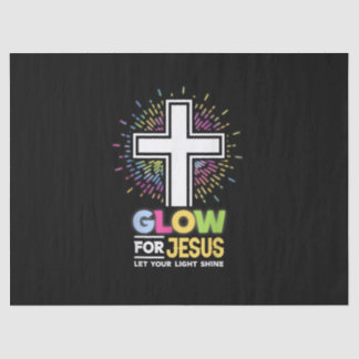 Gloei voor Jezus Christelijk Kruis T-shirt Jezus C Tissuepapier