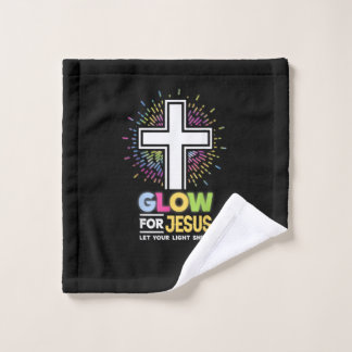 Gloei voor Jezus Christelijk Kruis T-shirt Jezus C Washandje