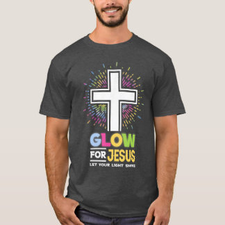 Gloei voor Jezus Christelijk kruisje Jezus Christu T-shirt