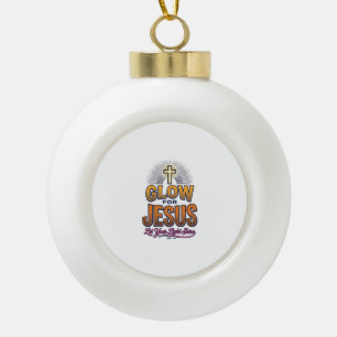 Gloei voor Jezus Laat je licht schijnen Christelij Keramische Bal Ornament