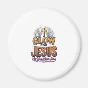 Gloei voor Jezus Laat je licht schijnen Christelij Magneet