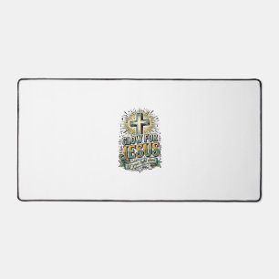 Gloei Voor Jezus Vintage Christelijk Kruis Shirt Bureaumat