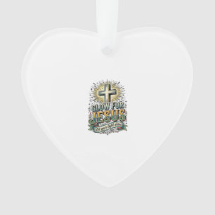 Gloei Voor Jezus Vintage Christelijk Kruis Shirt Ornament
