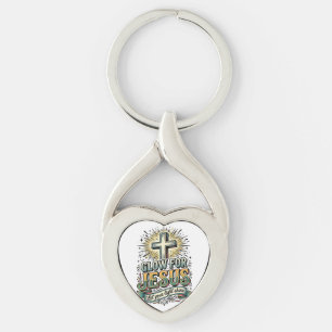 Gloei Voor Jezus Vintage Christelijk Kruis Shirt Sleutelhanger