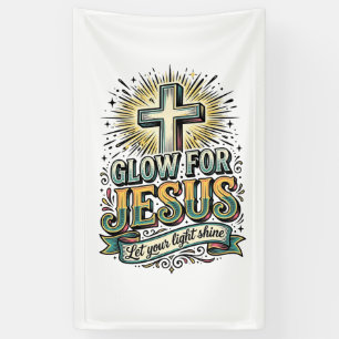 Gloei Voor Jezus Vintage Christelijk Kruis Shirt Spandoek