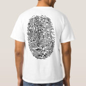 Gloeibare stekker voor motorfietsen met vingerafdr t-shirt (Achterkant)