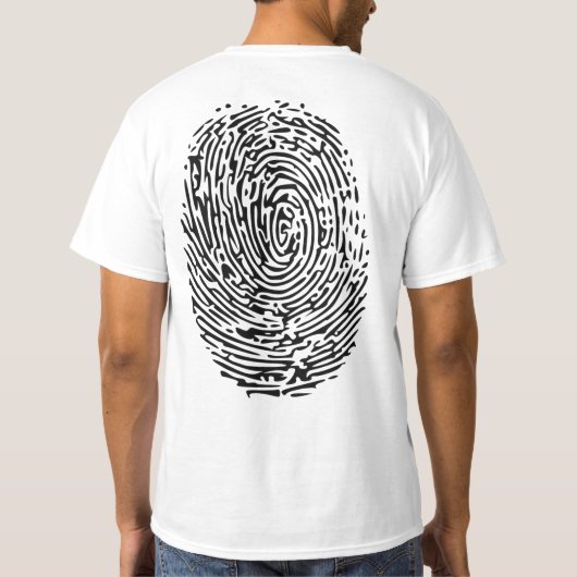 Gloeibare stekker voor motorfietsen met vingerafdr t-shirt (Achterkant)