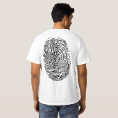 Gloeibare stekker voor motorfietsen met vingerafdr t-shirt (Achterkant volledig)