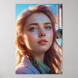 Gloeien met een zacht stralend licht poster