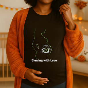 Gloeien met liefde Zwangerschap Halloween zwangers T-shirt