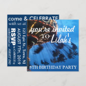 gloeien; uitnodiging voor strandwedstrijd (Voorkant / Achterkant)