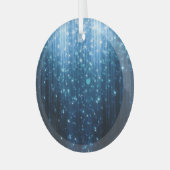 Gloeiend Abstract: verlichte achtergrondkunst. Glas Ornament (Voorkant links)