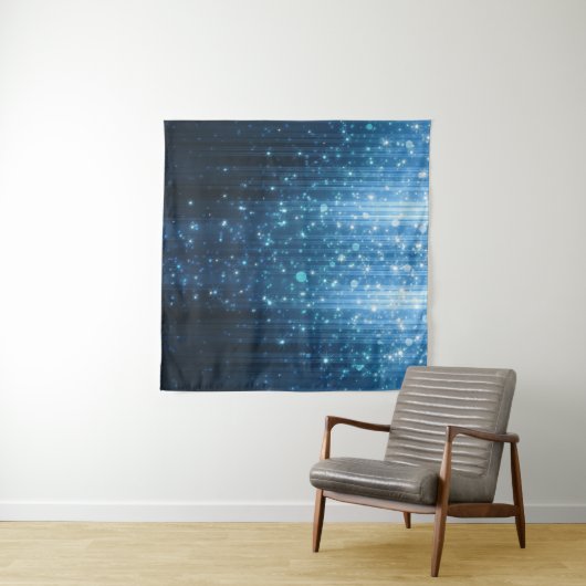 Gloeiend Abstract: verlichte achtergrondkunst. Wandkleed (In Situ (horizontaal))