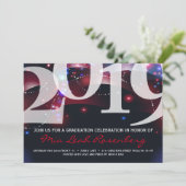 Gloeiend Afstuderen uitnodigingsklasse van 2019 Kaart (Staand voorkant)