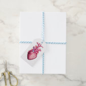 Gloeiend anatomisch hart cadeaulabel (Met Touw)