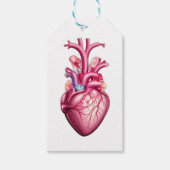 Gloeiend anatomisch hart cadeaulabel (Voorkant)