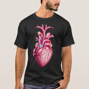 Gloeiend anatomisch hart t-shirt