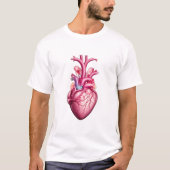 Gloeiend anatomisch hart t-shirt (Voorkant)