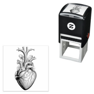gloeiend anatomisch hart zelfinktende stempel