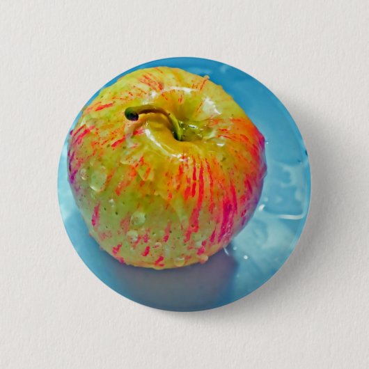 Gloeiend Apple Ronde Button 5,7 Cm (Voorkant)
