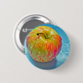 Gloeiend Apple Ronde Button 5,7 Cm (Voorkant /achterkant)