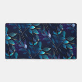 Gloeiend blauw blad bureaumat (Voorkant)