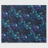 Gloeiend blauw blad inpakpapier (Vlak)