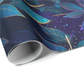 Gloeiend blauw blad inpakpapier (Rol Hoek)