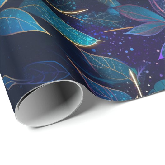 Gloeiend blauw blad inpakpapier (Rol Hoek)