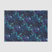 Gloeiend blauw blad tissuepapier (Voorkant)