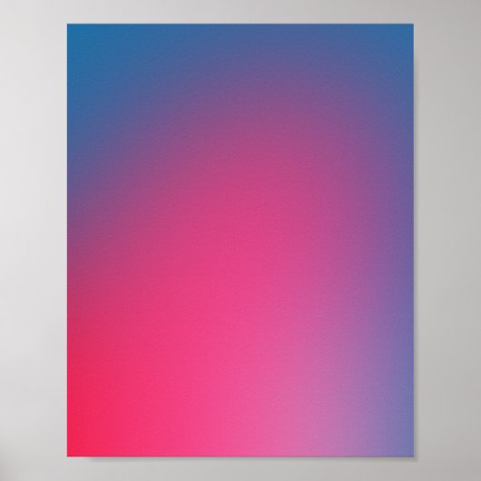 Gloeiend blauw en roze verloop poster (Voorkant)