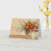 Gloeiend boeket in Stone Jar Kaart (Gele Bloem)