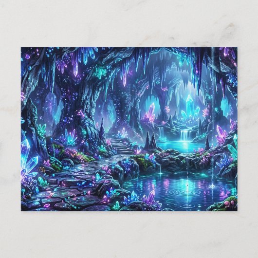 Gloeiend bos met meer briefkaart (Voorkant)