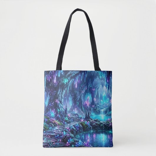 Gloeiend bos met meer tote bag (Voorkant)