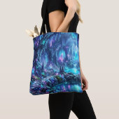 Gloeiend bos met meer tote bag (Dichtbij)