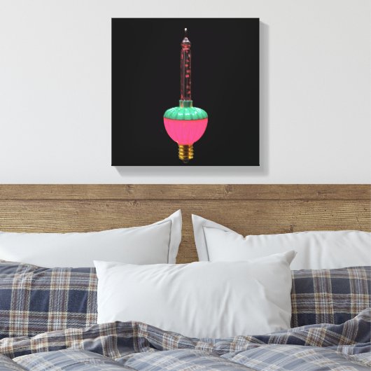 gloeiend bubbellicht canvas afdruk (Insitu (Slaapkamer))