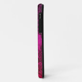 Gloeiend Diep Roze Damaskpatroon Case-Mate iPhone Case (Achterkant/links)