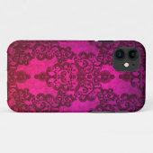Gloeiend Diep Roze Damaskpatroon Case-Mate iPhone Case (Achterkant (horizontaal))