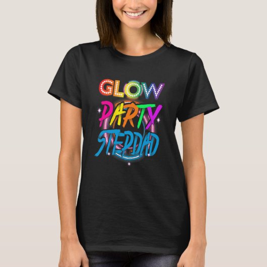 Gloeiend Feest Stiefvader   Verfspat Effect Gloeie T-shirt (Voorkant)
