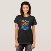 Gloeiend Feest Stiefvader Verfspat Effect Gloeien T-shirt (Voorkant volledig)