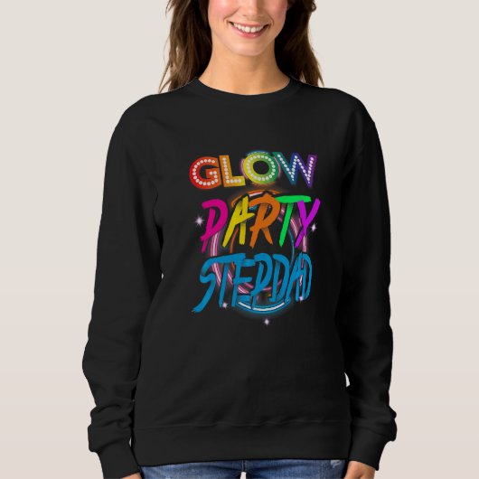 Gloeiend Feest Stiefvader  Verfspat Effect Gloeien Trui (Voorkant)