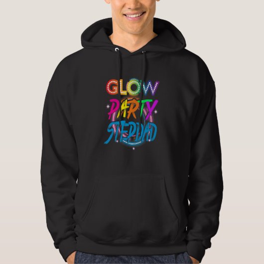 Gloeiend Feest Stiefvader Verfspatten Effect Glo Hoodie (Voorkant)