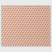 Gloeiend Frans croissant inpakpapier (Sinaasappel) (Vlak)